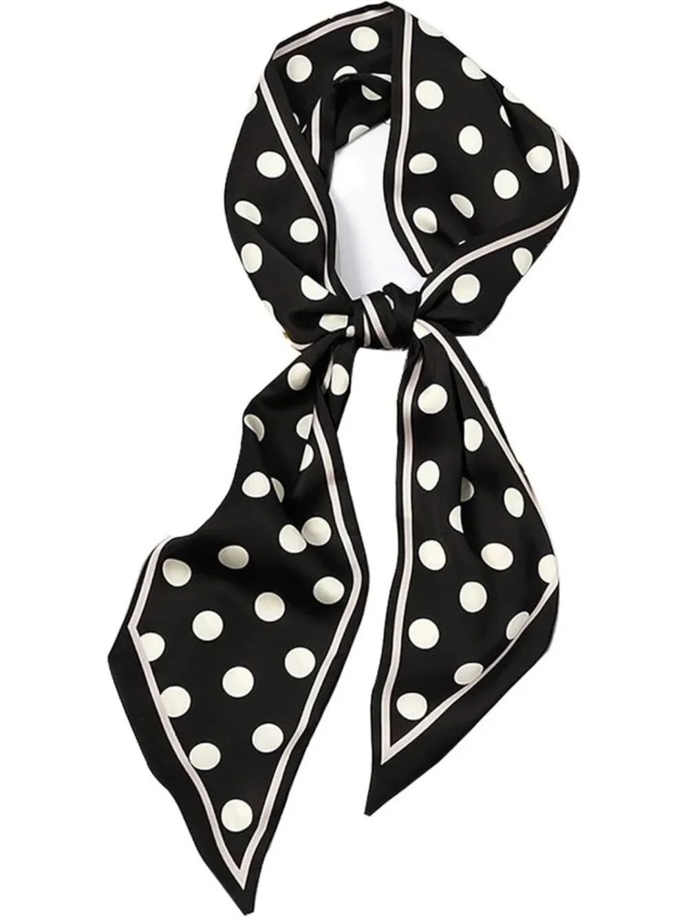 Women's  Black White Circule Elegant Oblique Angle Scarves Bag Scarfs
